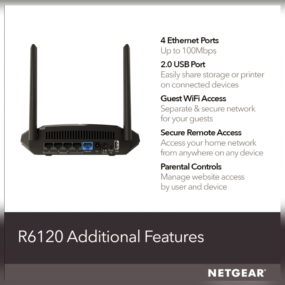 NETGEAR Black Wireless Router - Picture 4 of 5